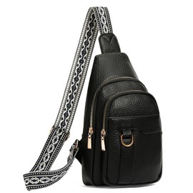 GAEKEAO Sling Bag for Women Anti Theft Purse Crossbody Bags Trendy Chest Pack Fanny Packs Faux Leather for Travel Vacation