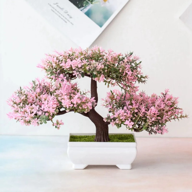 Plantas Artificiales, Bonsái, Maceta Pequeña, Planta Falsa,