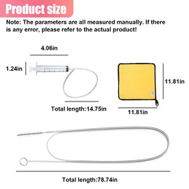 GAOLAOSY Car Sunroof Drain Cleaning Tool, 78'' Long & Slim Tube Cleaning Scrub Brush, Flexible Automotive Windshield Wiper Drain Hole Dredging Tools for Car, Refrigerator, Sewer (3PCS/2M)