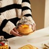 MKLZ Mini Glass Butter Dish with Lid, Clear Domed Cheese