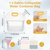 JIABEIUS 24 Pcs 1.3 Gal Collapsible Water Storage Bag, Emergency