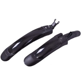 Ammaco Bike Mudguard Set 24-26" Wheel MTB Suspension Full Suspension Clip On Fender Set Black