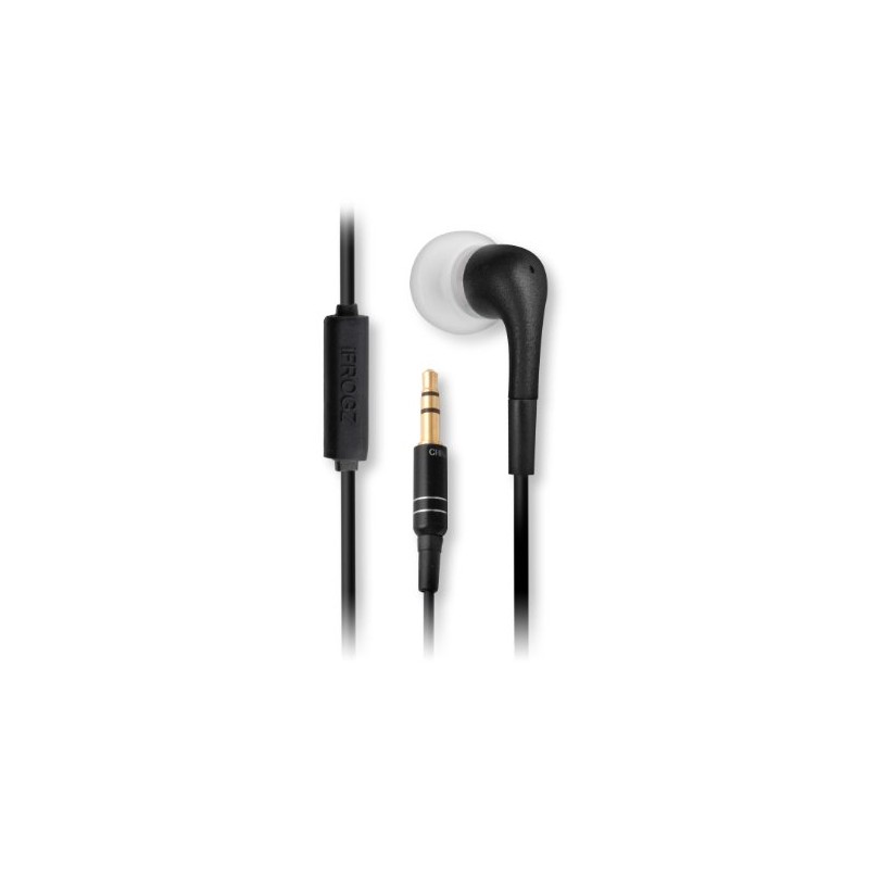 Earpollution EP-LB-MIC-Black Luxe MicroBud with Mic - Retail Packaging -