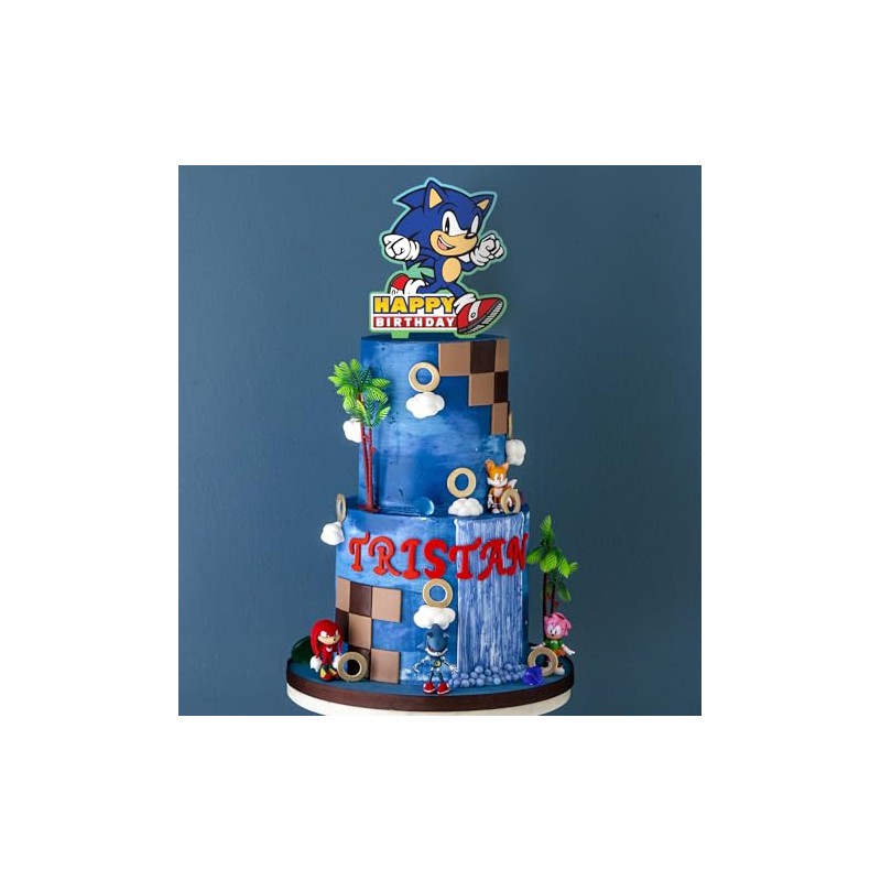 Decoración para tartas de cumpleaños de Sonic Gamer