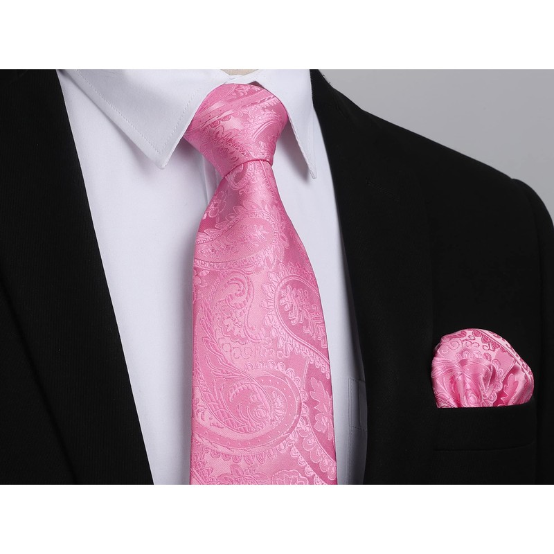 Enlision Men's Tie and Handkerchief Men's Tie Clip with Cufflinks