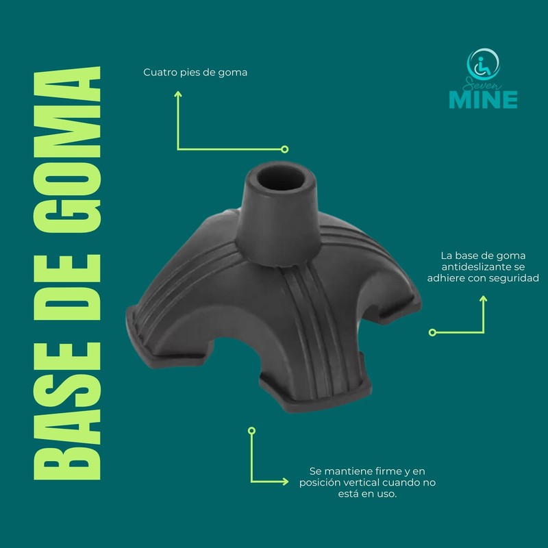 Seven Mine Repuesto Punta Estabilizadora para Bastón de 4 Puntas