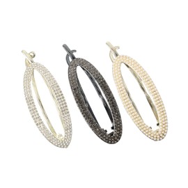 Leadigol 3PCS Rhinestone Hair Barrettes,Elegant Hair Clips Fashion Hair Barrettes,Crystal Ponytail Hair Clips Vintage Hair Accessoires for Women and Girls