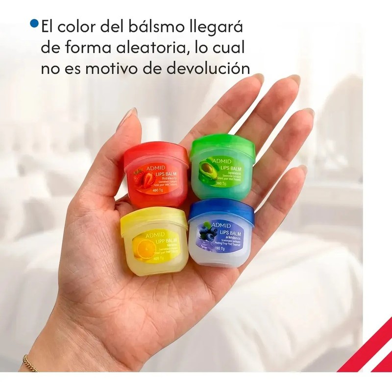 Diler Set 4 Pz Bálsamos Labiales Hidratantes Frutales En Set