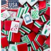 Pink Colorful Mahjong Acrylic Mahjong Tiles 4-layer Engraved American Mahjong