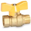 Oumuik Brass Ball Valve, 3/8 Inch, PN16, Red, Full Flow,