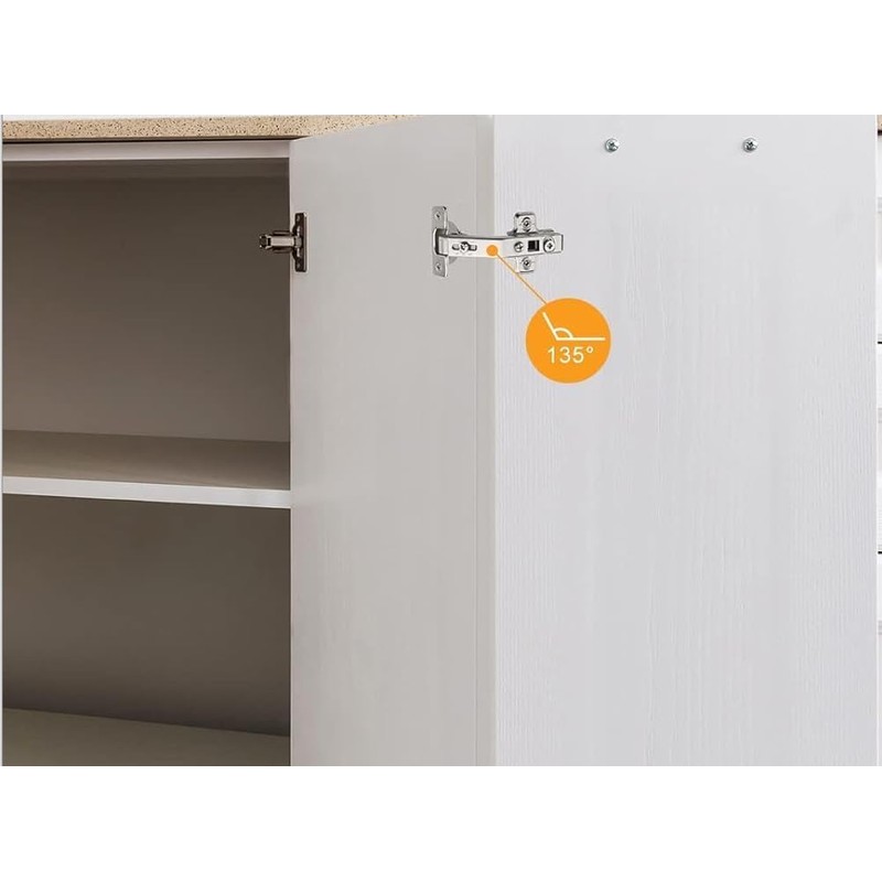 Silverline Hardware Lazy Susan 135Deg Hinge Face Frame Plate for