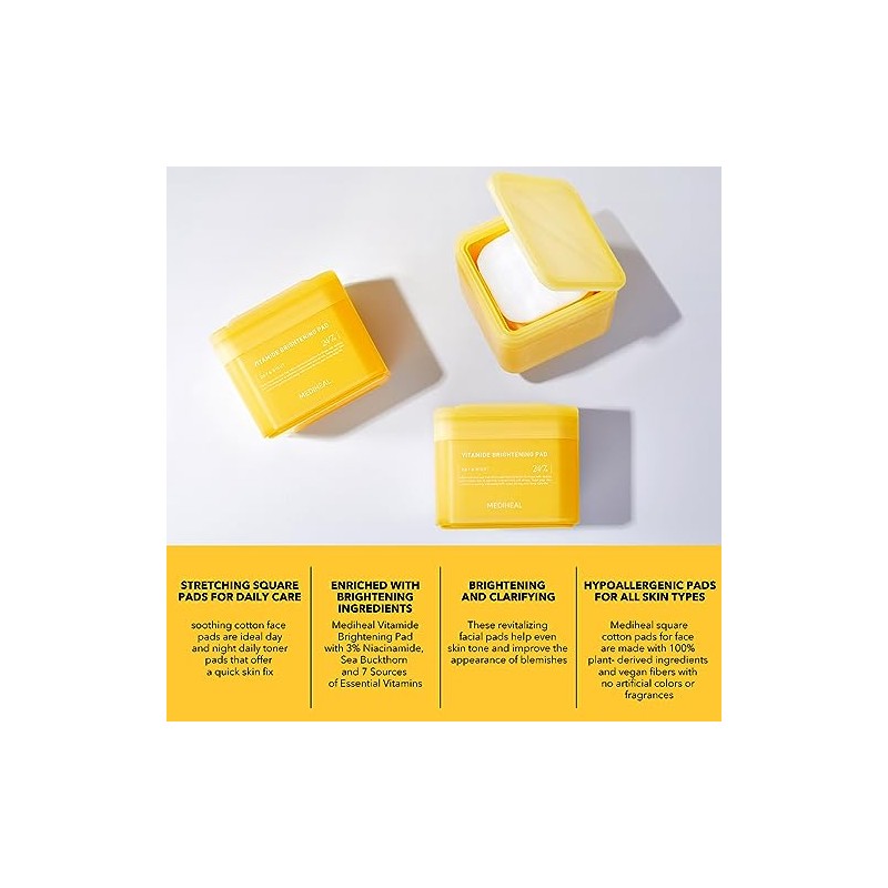 Mediheal Vitamide Brightening Pad Refill - 100 Vegan Gauze Pads