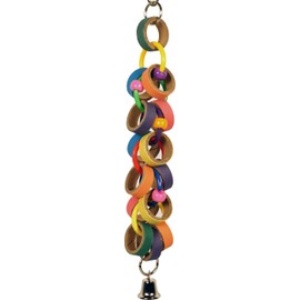 A&E CAGE COMPANY 001441 Happy Beaks Bagels & Bells Toy Multicolored