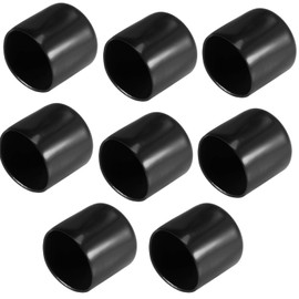 TA-VIGOR Rubber End Caps 45mm Inner Diameter Round Flexible Screw Caps Thread Protector Black Vinyl Bolt Covers Rubber Covers for Screws, Pipes, Cables, Wires etc