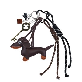 Bag Pendant, Dachshund Keyring Leather Bag Charms, Cute Bag Charms for Women, Practical Pendant Bag for Backpack, Handbag, Sports Bag