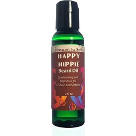 Blossom to Bath Happy Hippie Beard Oil (2 ounce) - Pure Essential Oil Fragrance - Defines And Softens with a Sweet Happy Herbal Scent