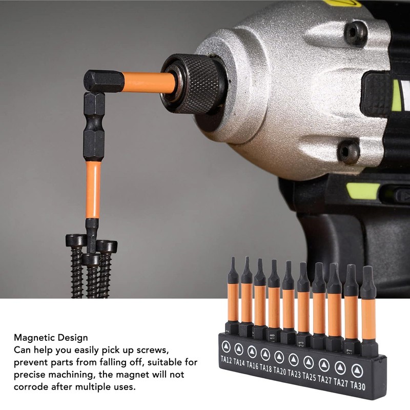 10Pcs Triangle Screwdriver Set, 50mm Length 1/4 Inch Hex Shank