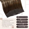 Fshine Extensiones Cabello Natural 70gr 14in Balayage Marrón A Miel