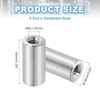 sourcing map 4Pcs M8x1.25mm Round Coupling Nuts, 0.63x1.38 Inch(ODxH)304 Stainless