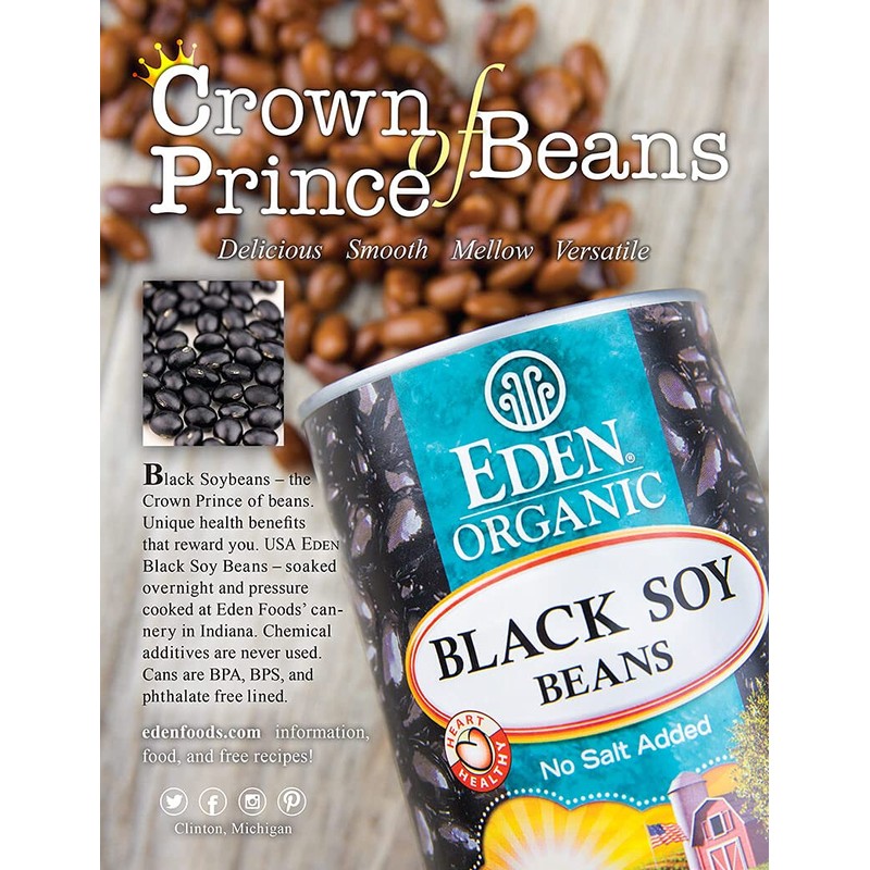 Eden Foods Black Soy Beans, 398ml