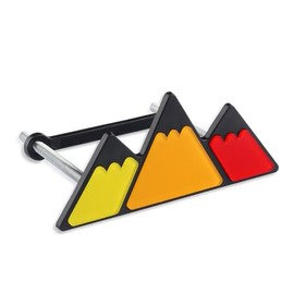 Tri-Color Car Emblem for Mesh Gille,Waterproof Car Emblems and Badges with Triangle Mountain Design,Cool Car Badges Front Grill Emblem,Cute Auto Acces