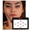 Comet Busters Moon Shaped Traditional Maroon Bindi With Stones (BIN618)