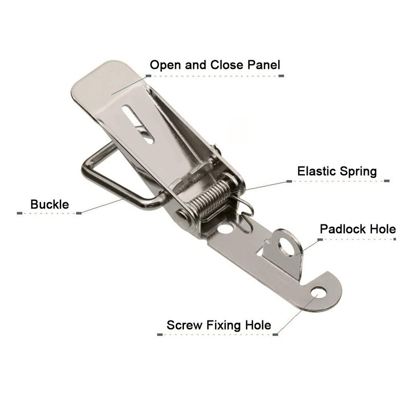 Snap Lock Spring Clasp, Folding Clasp, Pack of 12 Hasp