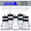 Master Airbrush (Pack of 10) TB-004 Empty 2.7-Ounce (80cc) Glass