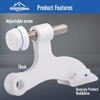 HOMOTEK 4 Pack Hinge Pin White Door Stopper,Adjustable Deluxe Heavy