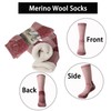 2 Pack Merino Wool Socks Mens Size 10-13 Hiking Socks,