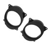 2pcs 6.5inch Black Door Speaker Adapter Spacer Rings with 2