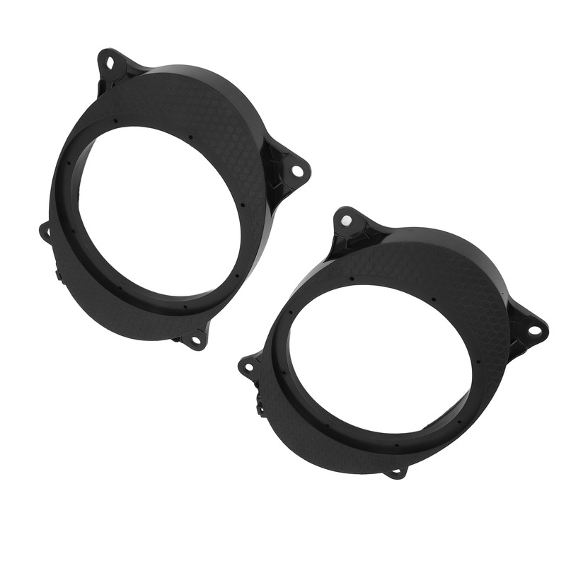 2pcs 6.5inch Black Door Speaker Adapter Spacer Rings with 2