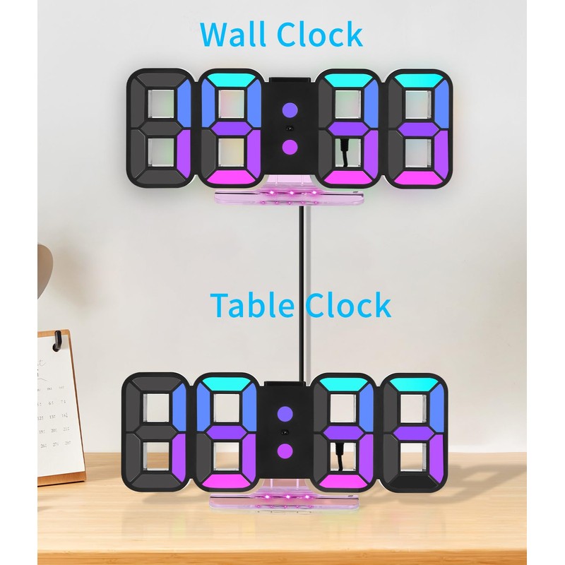 Zaxiva 3D LED Digital Alarm Clock, Table Clock, Digital Clock