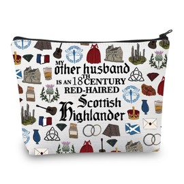 PLITI Outlander My Other Husband is an 18th Century Red Hairired Scottish Highlander Sassenach Gift Makeup Bag, Other Husbandu, Fashionable