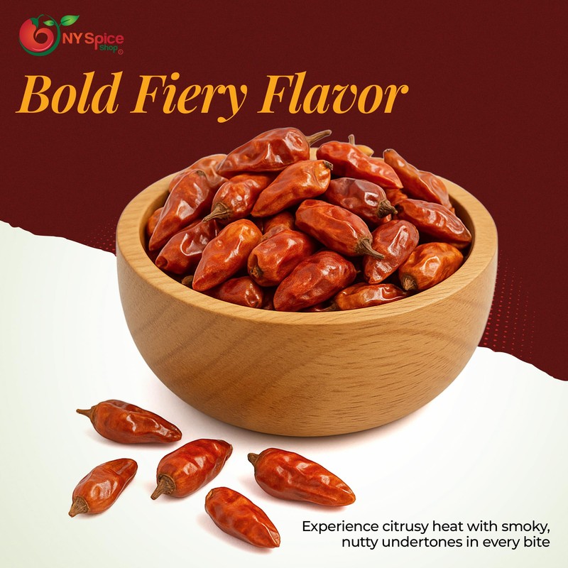 NY Spice Shop Dried Whole Chili Pequin Pepper - 1.6