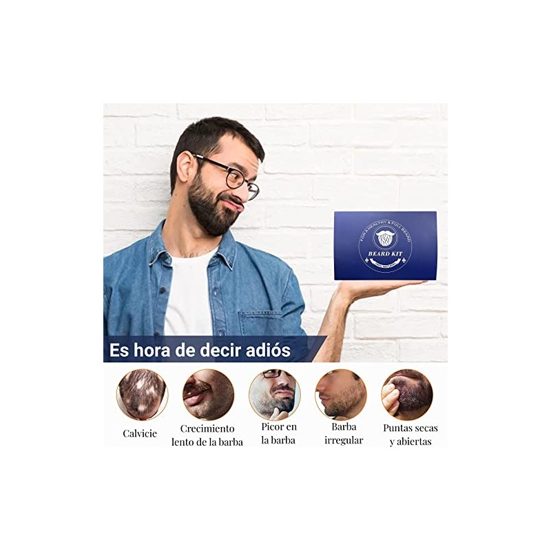 Shoonlo Barba Kit Cuidado, 8 en 1 Kit Barba Hombre