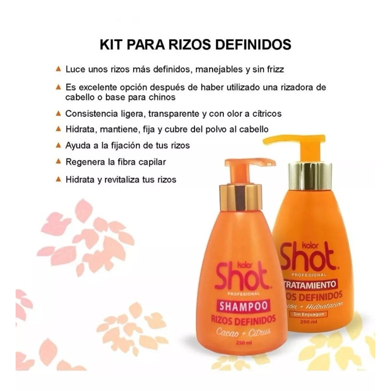 Kolor Shot Kit Tratamiento Y Shampoo Rizos Definidos Kolor Shot