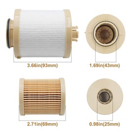 FD-4616 Fuel Filter for Ford F250 F350 F450 F550 Super Duty 2003-2007 6.0L V8, Excursion 2003-2005 Oil Filter 3C3Z9N184CB, 3C349N074BA, 3C3Z9N184CA, FD4604 (Upper Fuel Bowl & Lower Lifter Pump Filter)