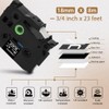 Buyalot-18mm Black Label Tape Replace for TZe-345 Brother P Touch
