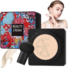 CC Creme BB Cream,Lquida Fundacin, Mushroom Head Air Cushion, Base de Maquillaje de Brillo Color Reparacin,Larga Duracin, Hidratante Permeable...     