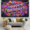 BlissYard Birthday Party Banner 71x43 Inch Neon Birthday Party Decoration