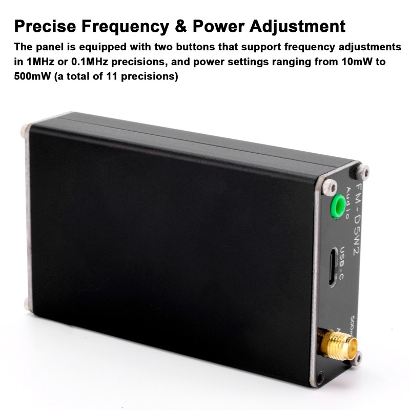 0.5W Frequency Modulation Emitter 76-108Mhz 500mW Digital Display Stereo Transmitting