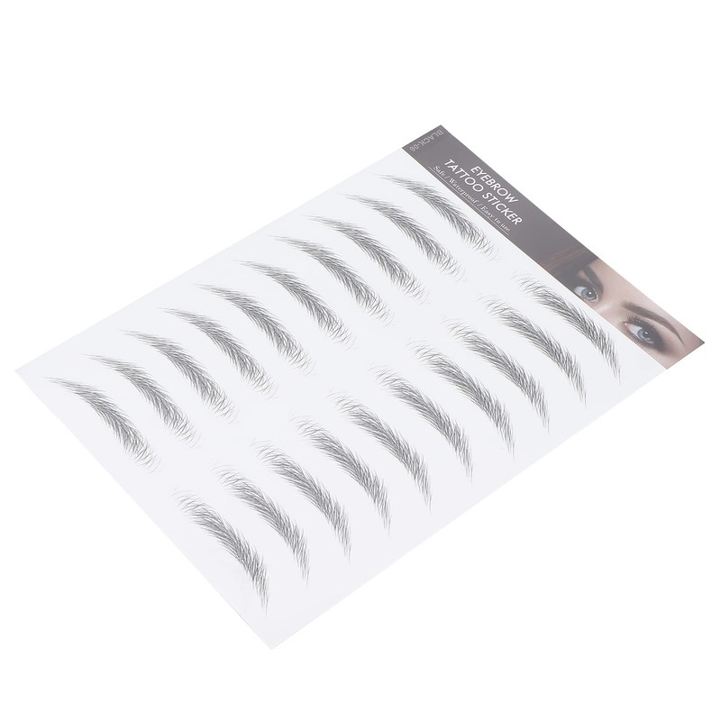 6D Eyebrow Tattoo Sticker, Eyebrow Shaping Stencils, Semi-Permanent, Hair-Like, Waterproof