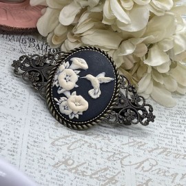 FANCY FOX BOUTIQUE Festival Festival Pink Hummingbird Bird Mom Gift Cameo Wedding Pin Hair Clip