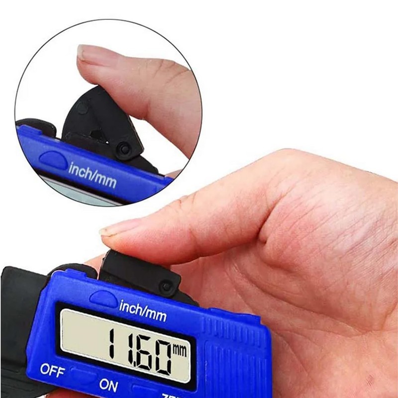 Bestgle Portable Thickness Gauges, 0-12mm Digital Thickness Caliper Micrometer Thickness