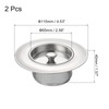 sourcing map 2Pcs Kitchen Sink Drain, Stainless Steel Kitchen Sink