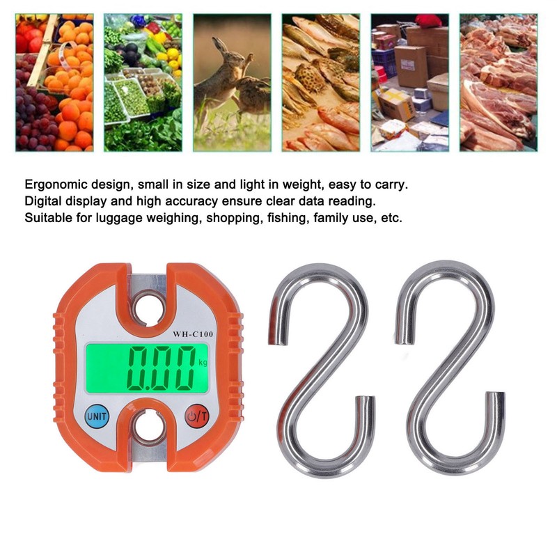 Hanging Scale LCD Digital Display 150KG Range Weighing Tool for