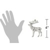 The Bridge Collection Silver Deer Ornament - Buck with Antlers