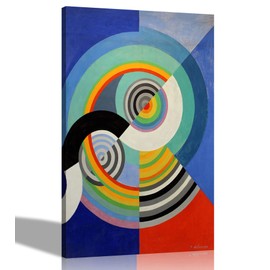 Artley Prints - Rhythm No. 3 by Robert Delaunay Canvas Wall Art | Framed Pictures for Living Room, Office, Bedroom | Abstract Prints Ready to Hang 30 x 20cm (12 x 8 inches) A4