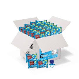 Ring Pop Blue Individually Wrapped Candy, 70 Count Lollipop Pack – Raspberry Flavored Lollipop Suckers for Kids, Fun Candy Bulk for Gender Reveal & Bachelorettes, Kids Party Favors